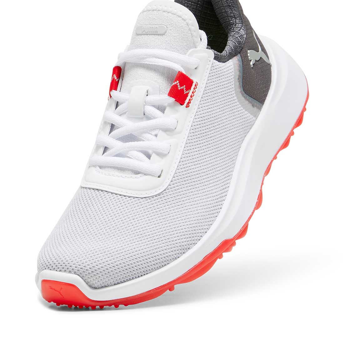 Puma Juniors Fusion Crush Sport Golf Shoes White/Dark Coral - Image 4
