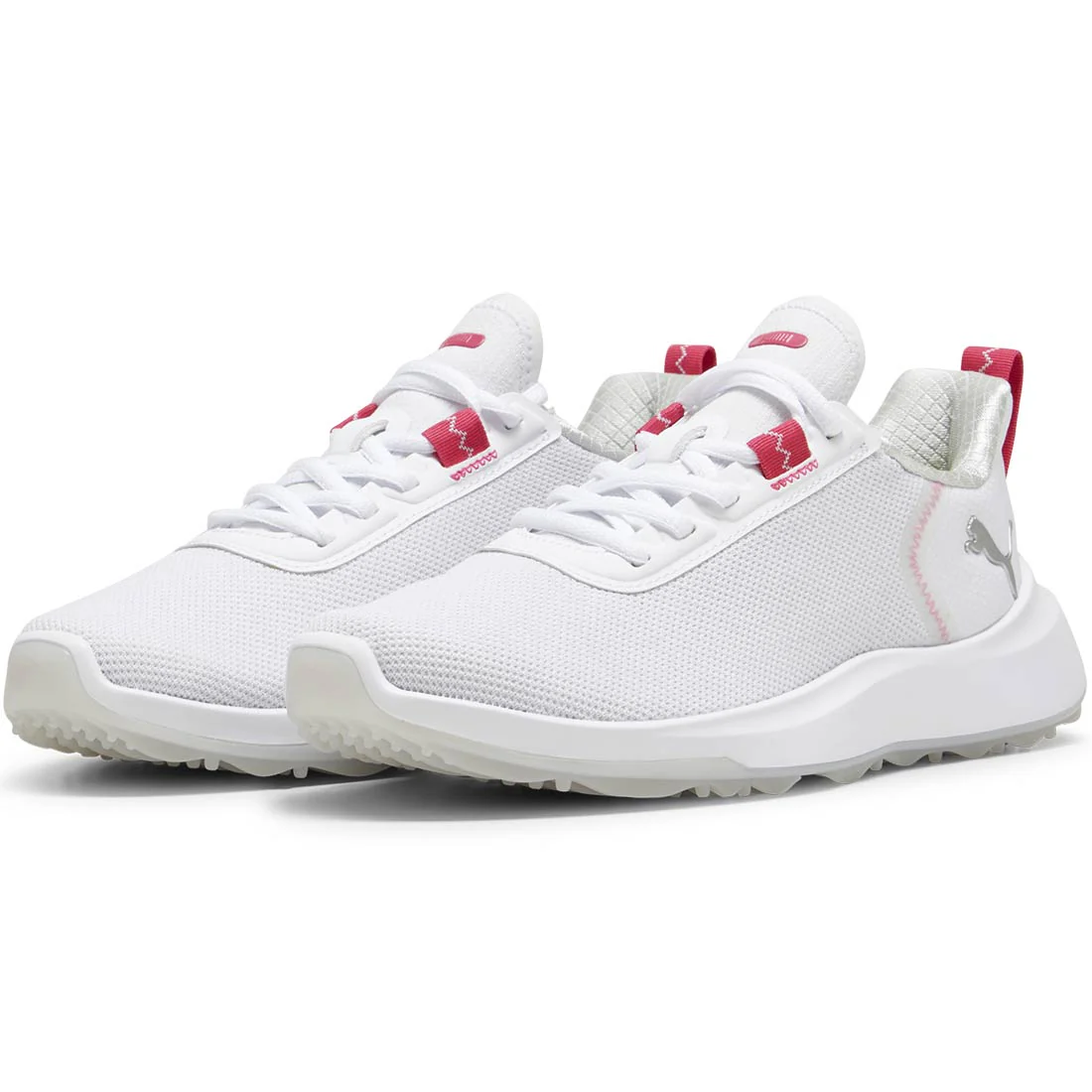Puma Juniors Fusion Crush Sport Golf Shoes White/Garnet Rose - Image 2