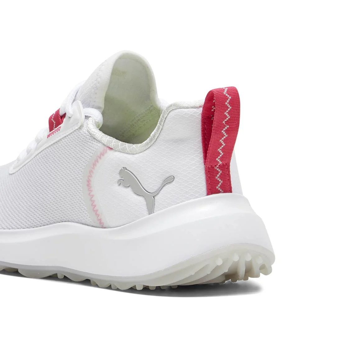 Puma Juniors Fusion Crush Sport Golf Shoes White/Garnet Rose - Image 4