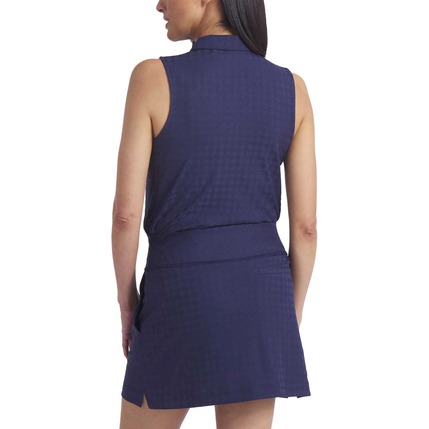 Puma Women's Houndstooth Sleeveless Golf Polo - Image 2