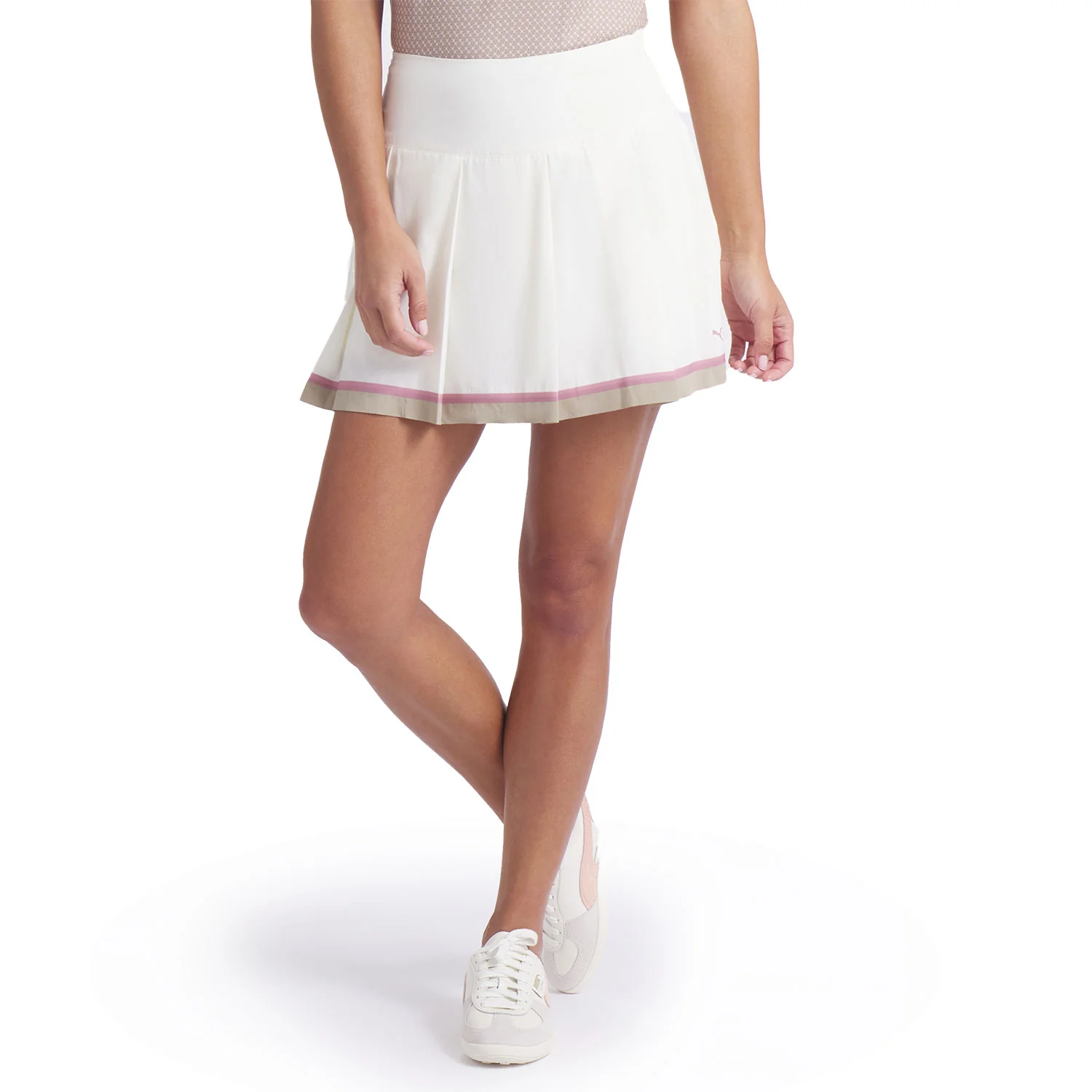 Puma Women's Stripe Pleated Golf Skirt - Image 4