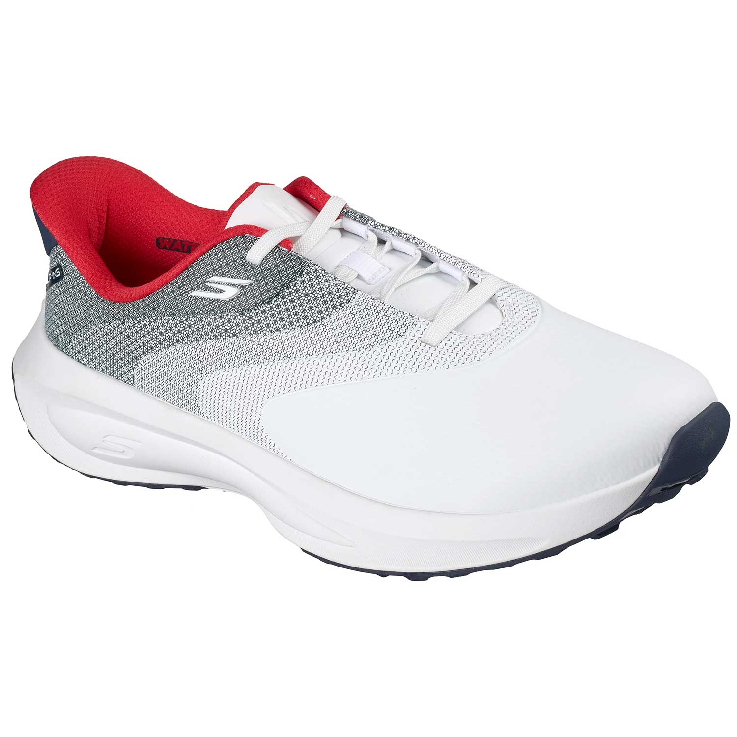 Skechers GO GOLF Flow SL Slip-ins Golf Shoes White/Navy/Red - Image 3