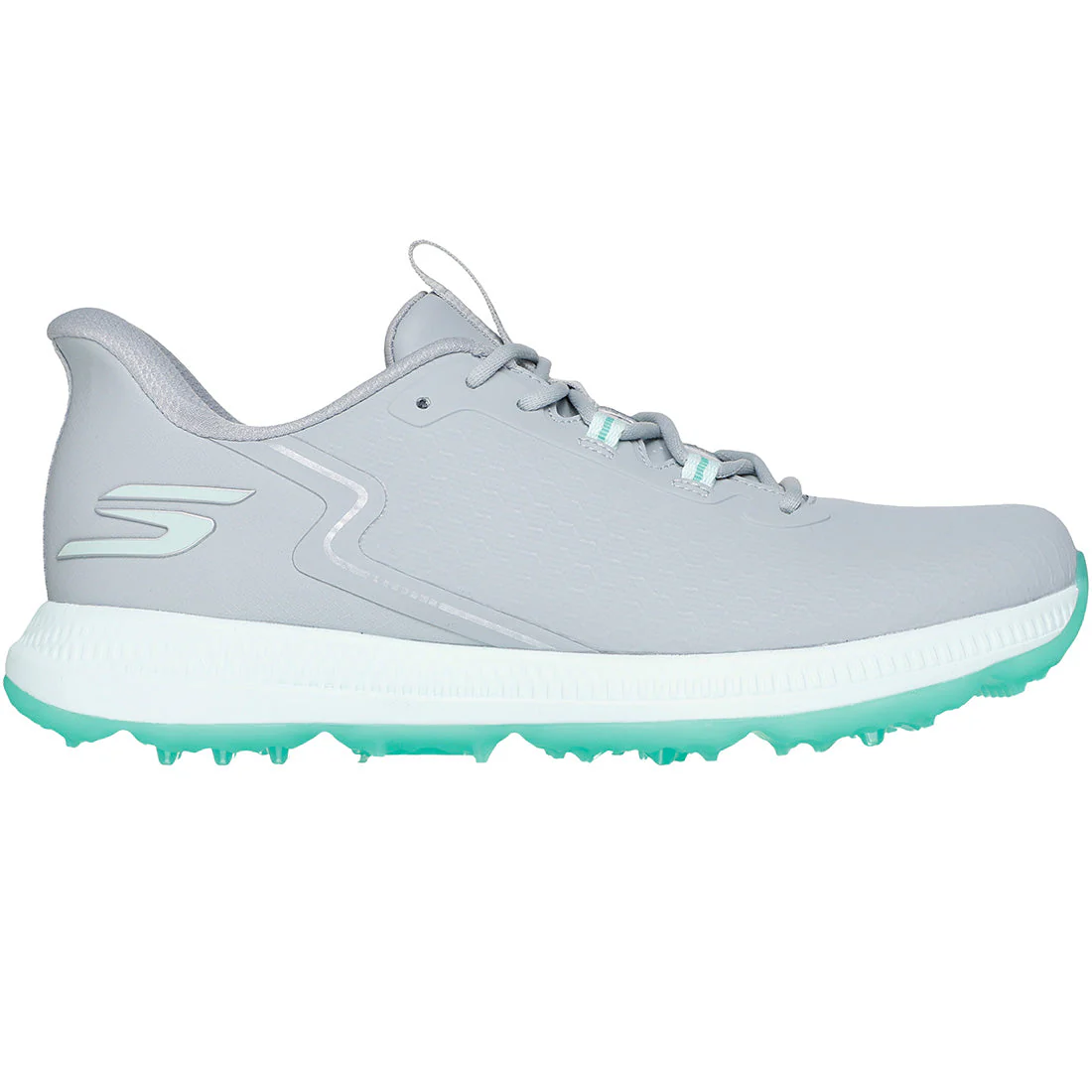 Skechers Women's GO GOLF Elite 6 Slip Ins Golf Shoes Grey/Mint