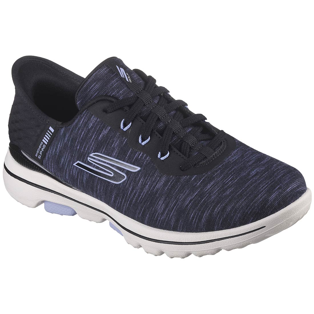 Skechers Women's GO GOLF Walk 5 Slip-Ins Golf Shoes Black/Lavender - Image 2