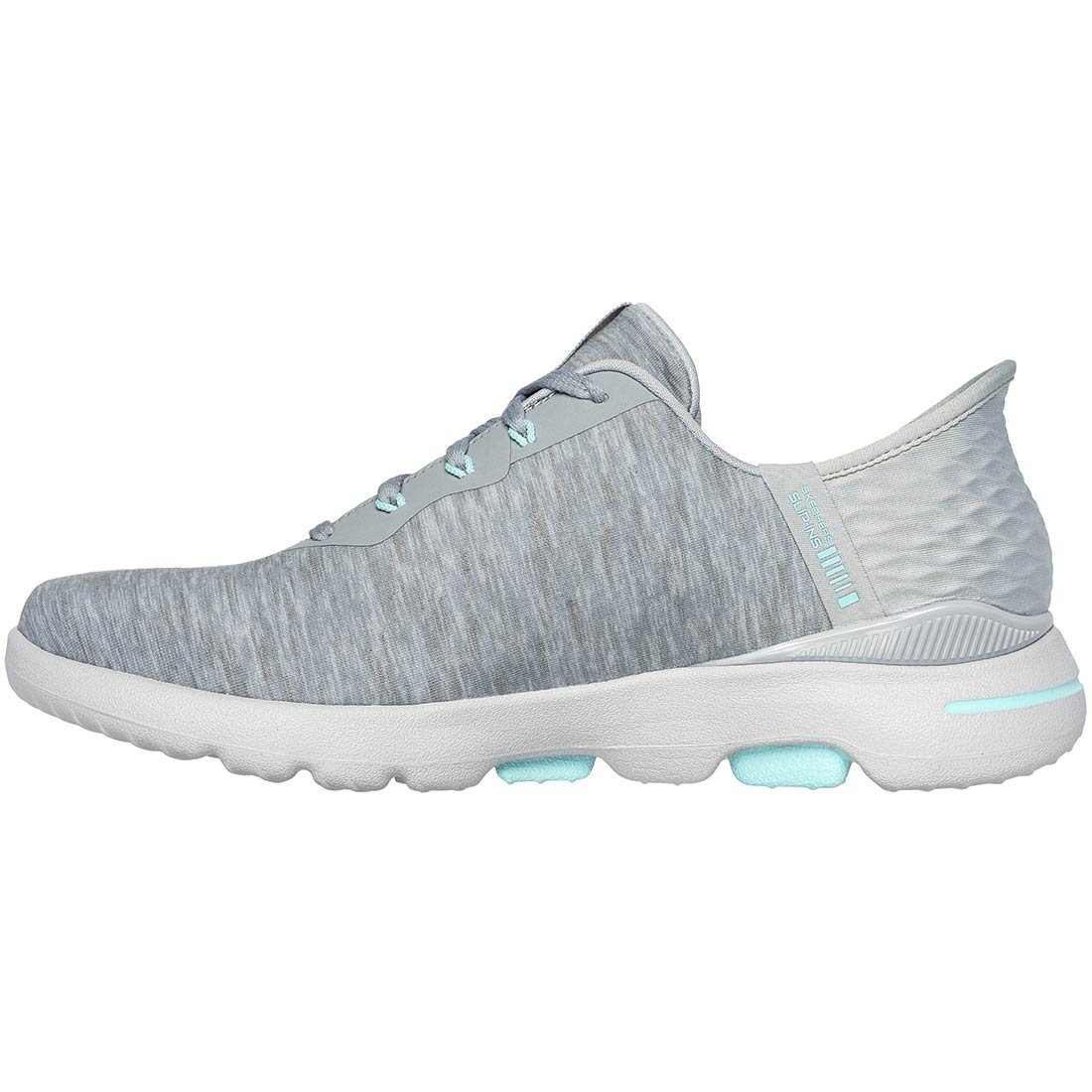 Skechers Women's GO GOLF Walk 5 Slip-ins Golf Shoes Grey/Aqua - Image 4