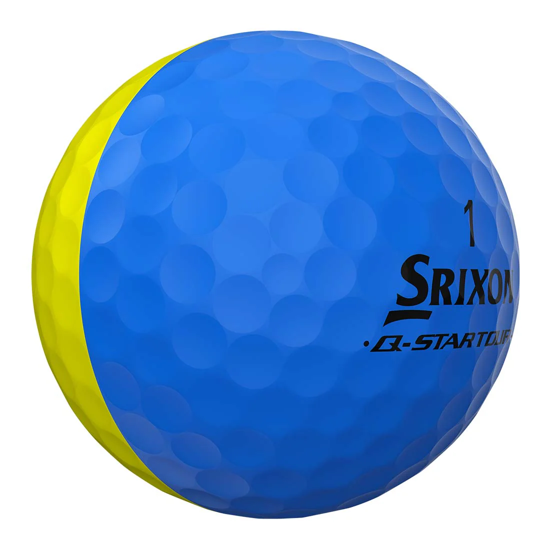 Srixon Q-Star Tour Divide 2 Bright Yellow/Blue Golf Balls - Image 3