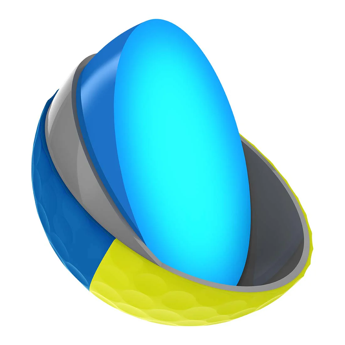 Srixon Q-Star Tour Divide 2 Bright Yellow/Blue Golf Balls - Image 5