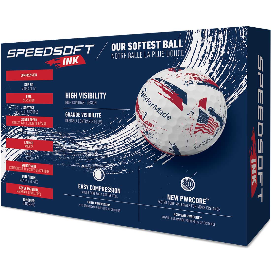 TaylorMade SpeedSoft Ink USA Golf Balls - Image 6