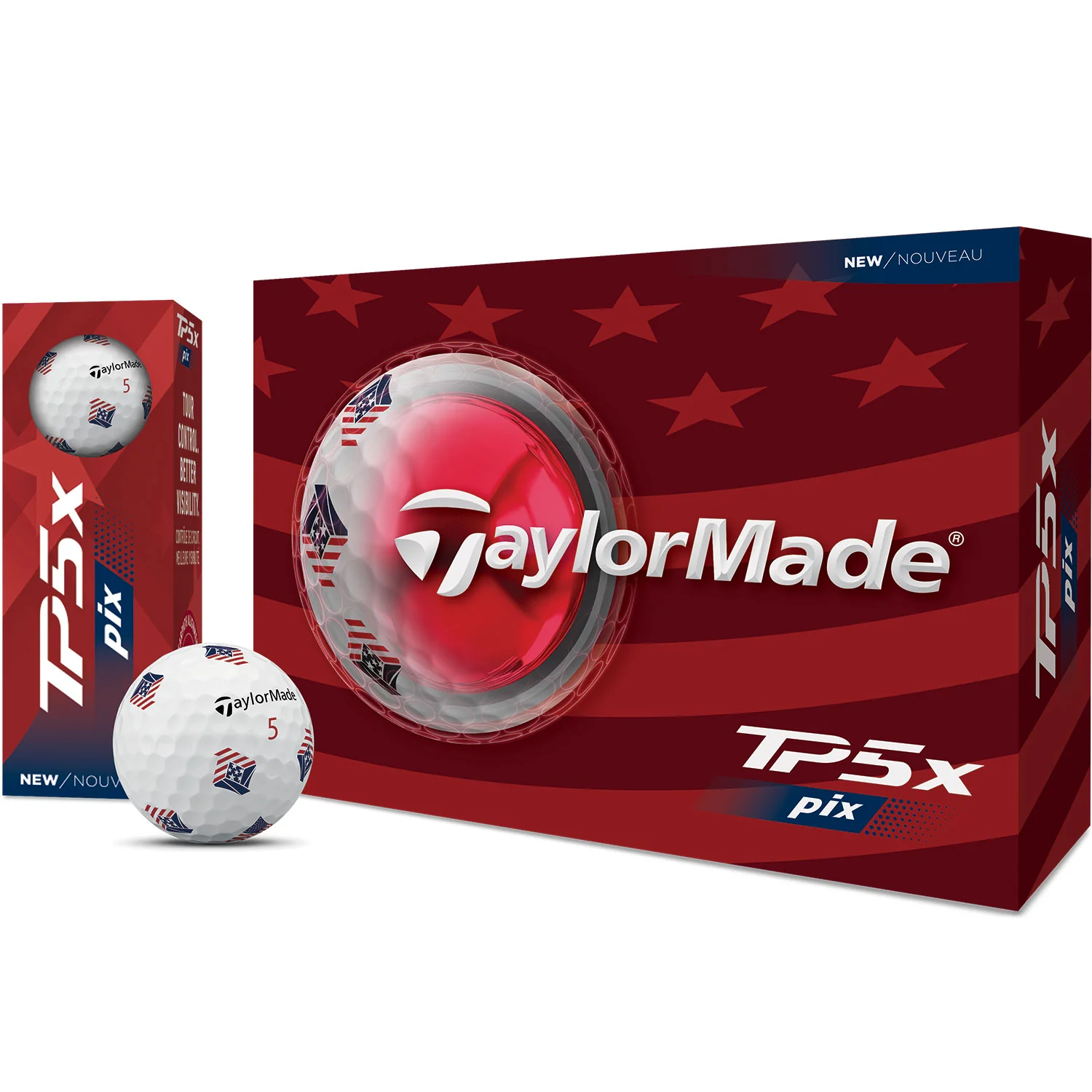 TaylorMade TP5x Pix USA Golf Balls - Image 5