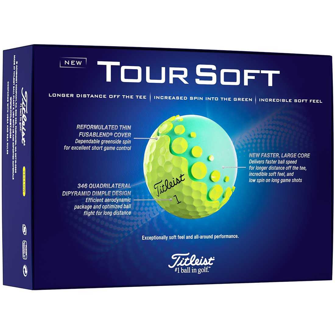 Titleist 2024 Tour Soft Yellow Golf Balls - Image 2