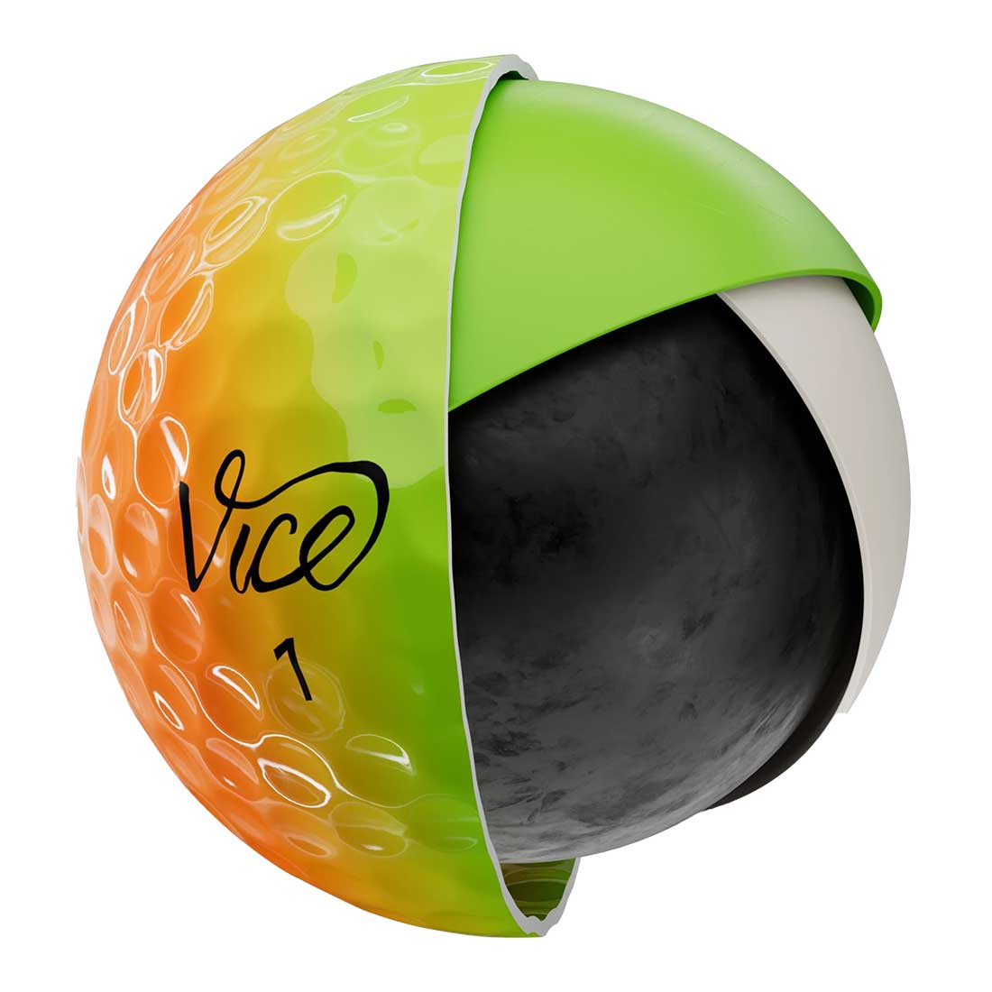 Vice Pro Plus Drip Orange/Yellow Golf Balls - Image 4